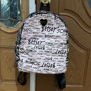 Betsey Johnson Pink and Black Backpack